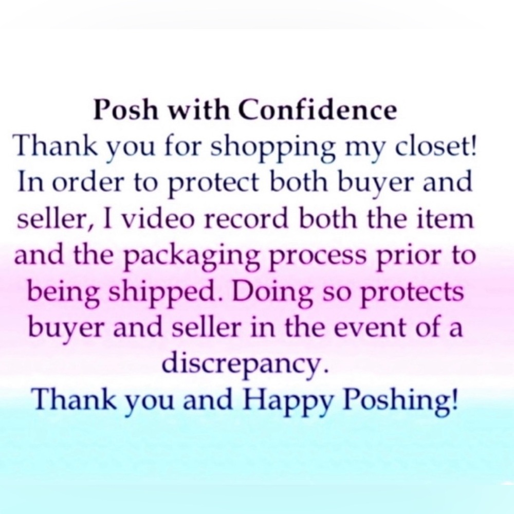 Thank you for shopping my closet.